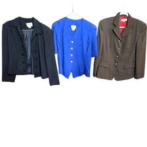 Women's 12 Petite Blazer Suit Separate Jacket Top Wholesale Bulk Lot of 3 12P PL